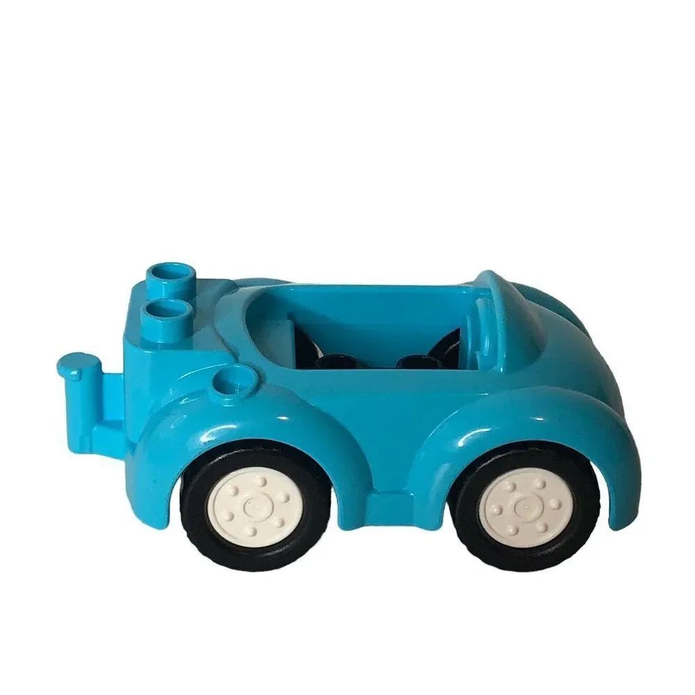 Vintage 1991 C Duplo AZURE BLUE CAR w/ HITCH Vehicle Convertible for Family Town